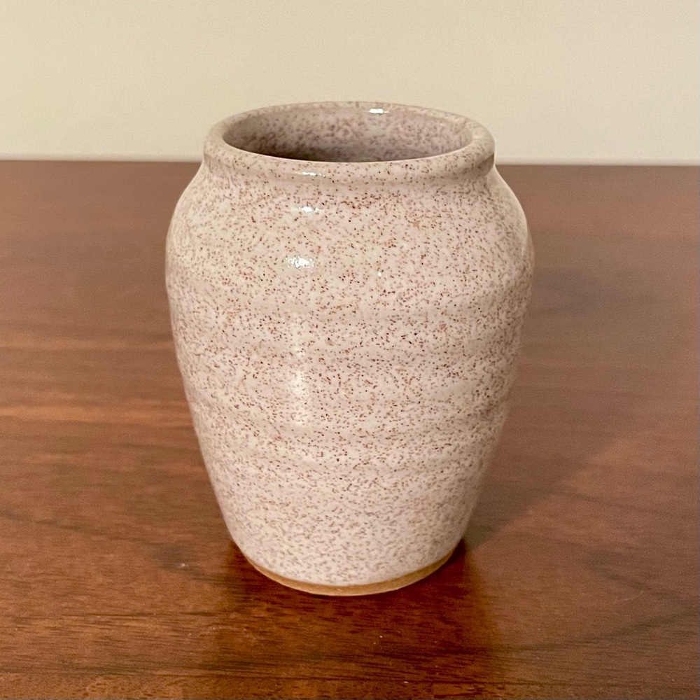 Handmade Pottery Speckled Bud Vase
